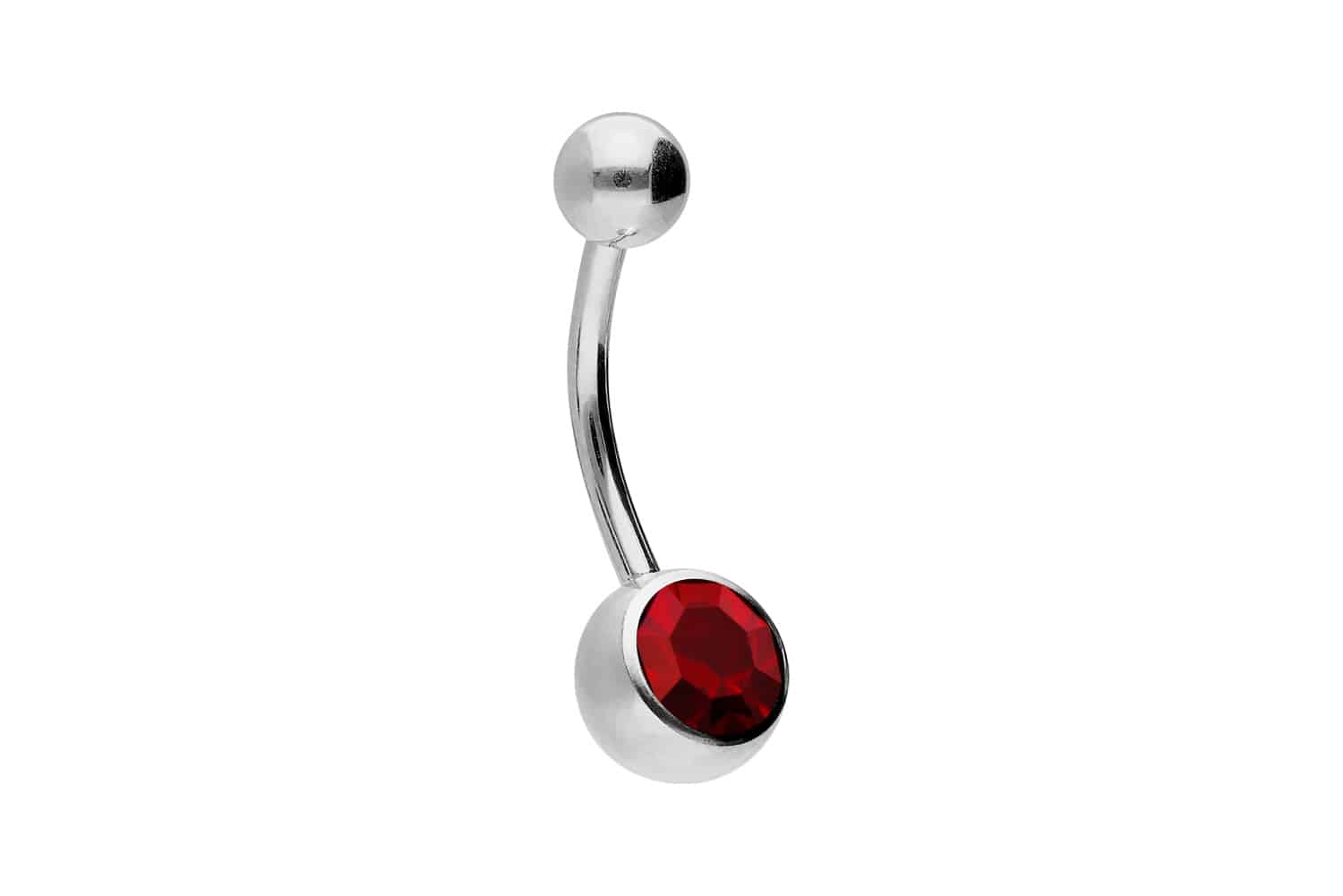 Chirurgenstahl Bananabell Piercing KRISTALL
